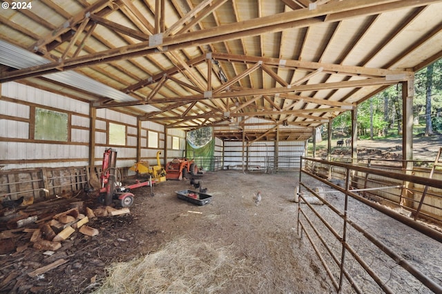 view of horse barn