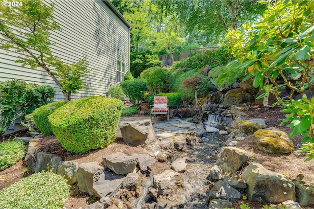 view of yard with a patio area