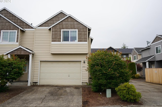 view of front of house featuring a garage