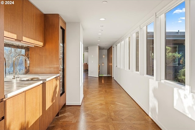 1933 Highlands Loop, Lake Oswego, OR 97034 - hallway with a sink and recessed lighting