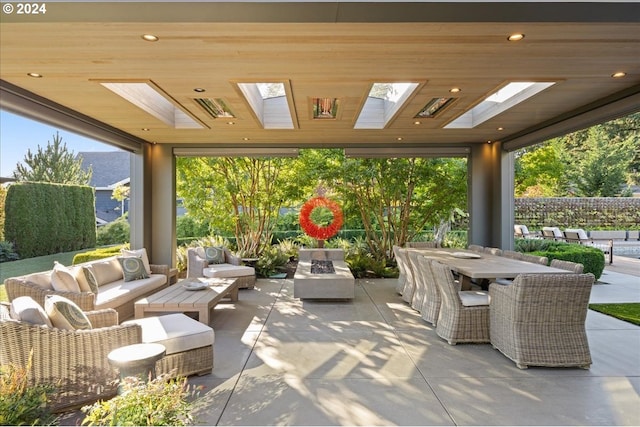 view of patio with an outdoor living space