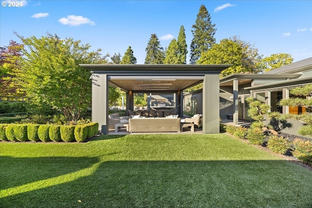 1933 Highlands Loop, Lake Oswego, OR 97034 - view of green lawn with an outdoor living space and a patio area
