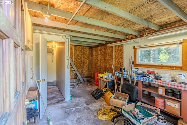 miscellaneous room with concrete flooring