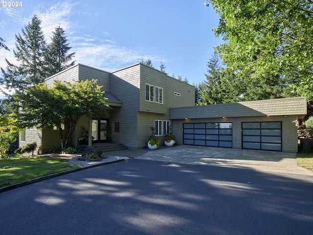 modern home with a garage