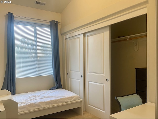 bedroom with a closet