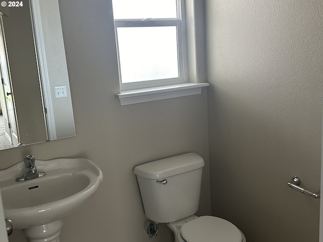 bathroom with toilet and sink