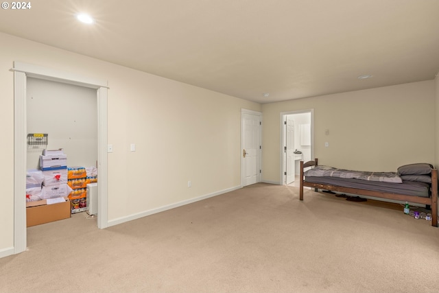 view of carpeted bedroom