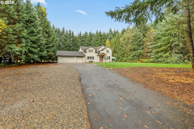 view of front facade with a garage