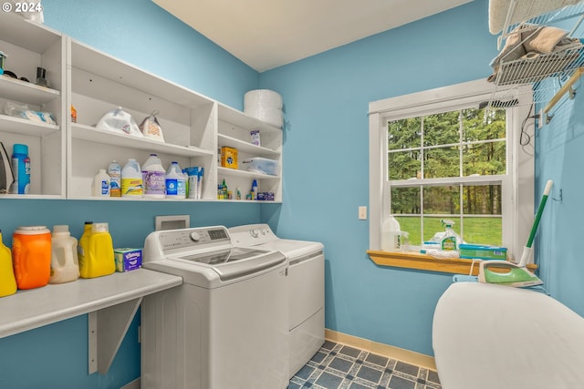 washroom featuring separate washer and dryer