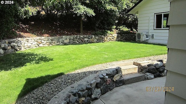 view of yard with ac unit