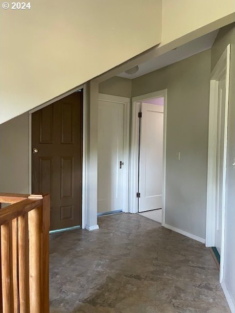 725 Snowden Rd, White Salmon, WA 98672 - hall with baseboards and an upstairs landing