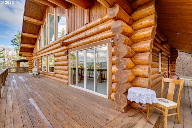 view of wooden terrace