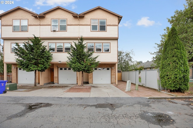 view of property featuring a garage