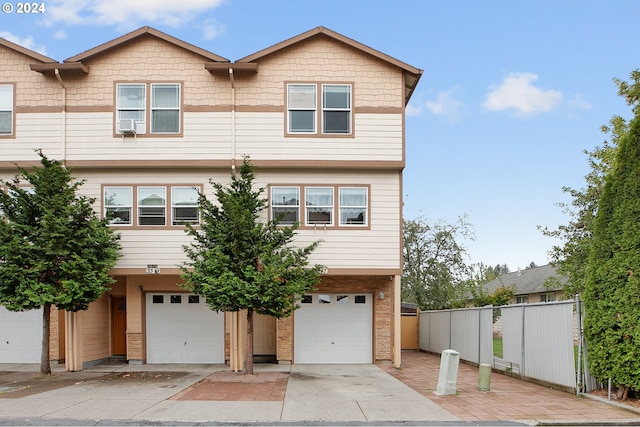 view of property featuring a garage