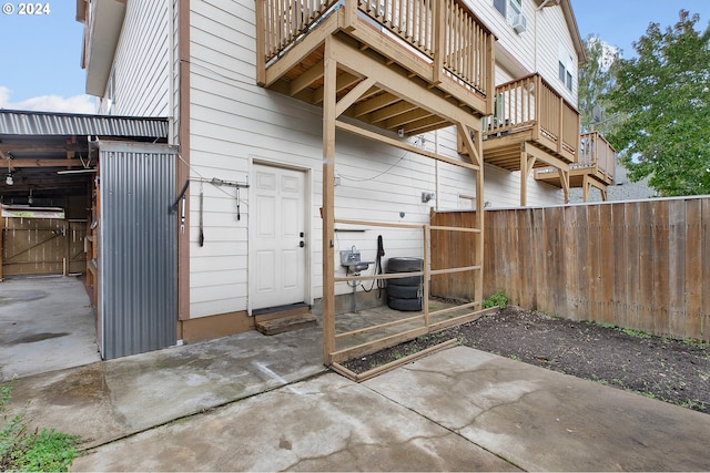 view of patio / terrace featuring a balcony