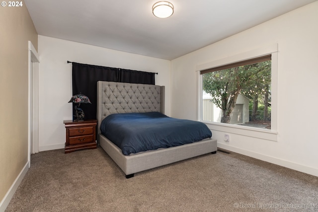 bedroom with carpet