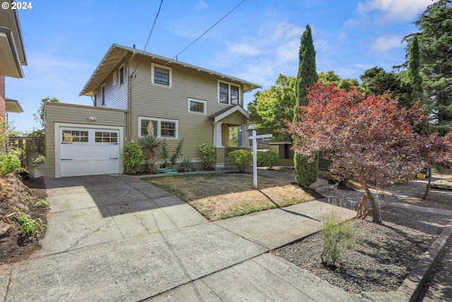 view of front of house featuring a garage