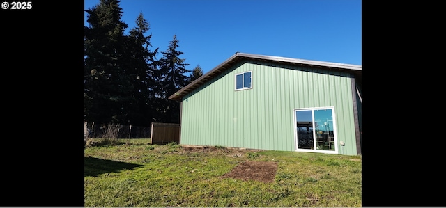 view of home's exterior featuring a yard