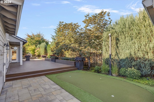 view of patio with a deck