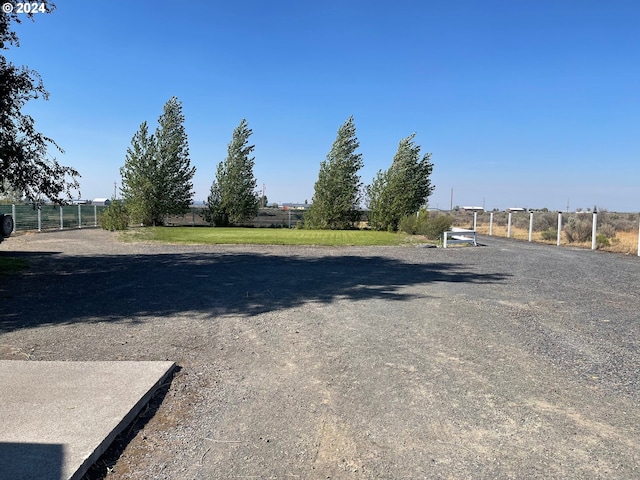 view of street featuring a rural view