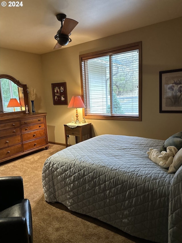 81890 S Fork Walla Walla Riv Rd, Milton-Freewater, OR 97862 - carpeted bedroom featuring a ceiling fan