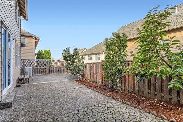 view of patio featuring central air condition unit