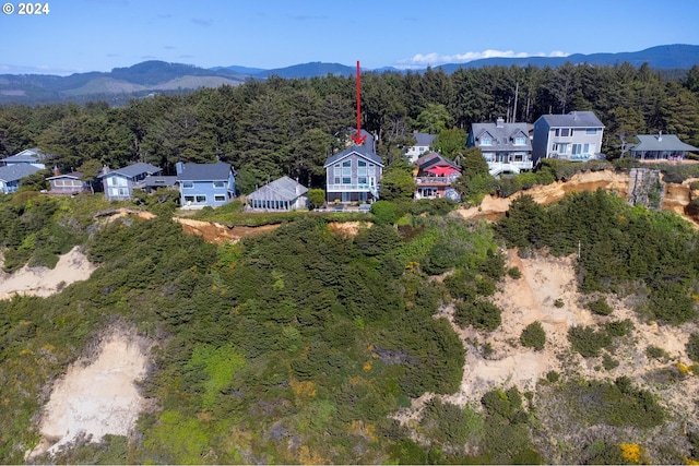 aerial view featuring a mountain view