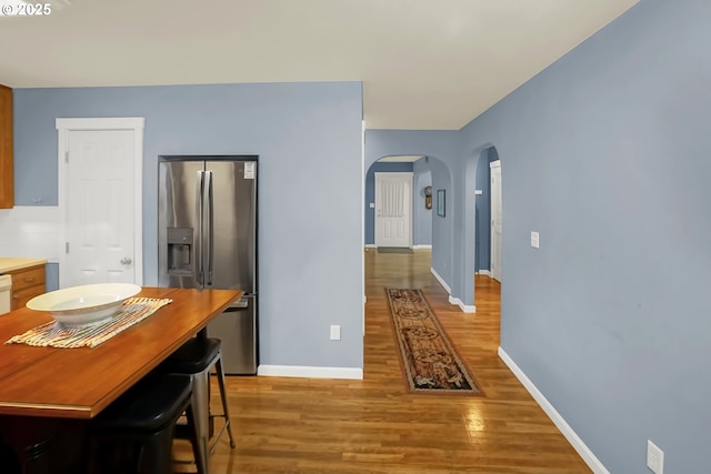 interior space featuring wood-type flooring