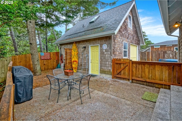 view of patio featuring area for grilling