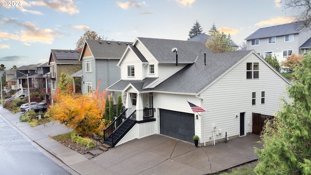 view of front of house featuring a garage