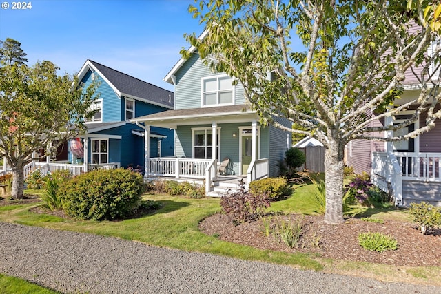 view of front of property with a porch