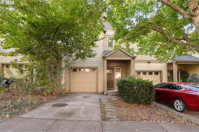 view of front of home featuring a garage