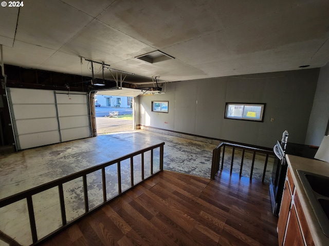 garage featuring sink