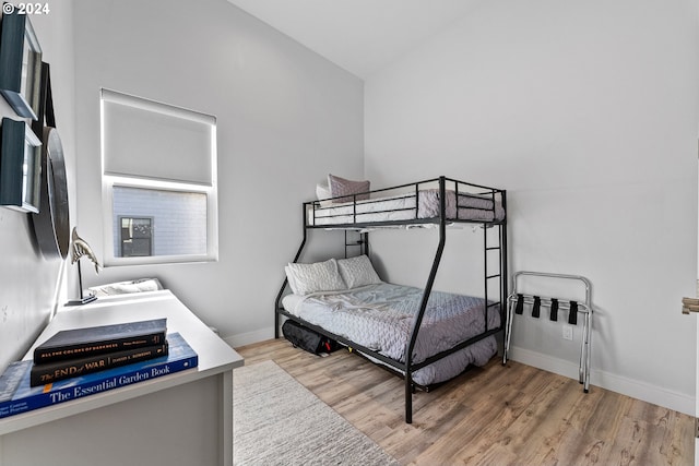 bedroom featuring wood-type flooring