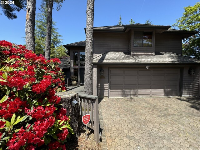 view of home's exterior with a garage