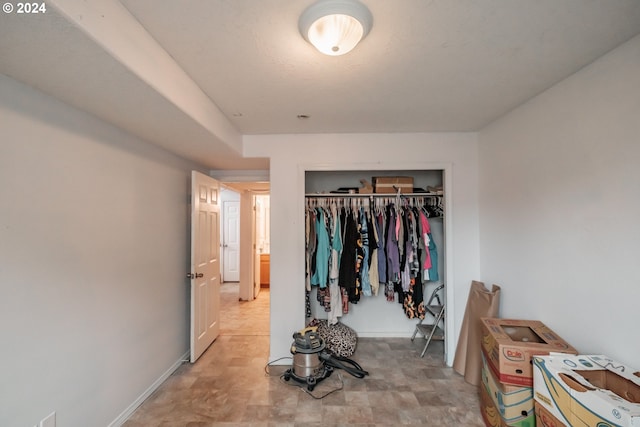 bedroom with a closet