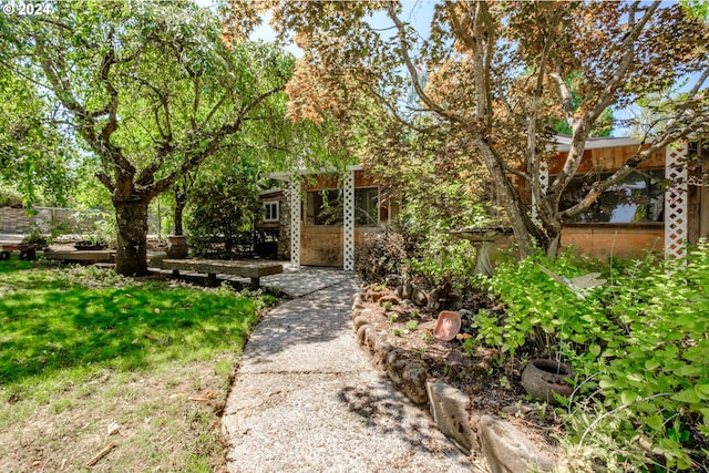 view of front of house featuring a front yard