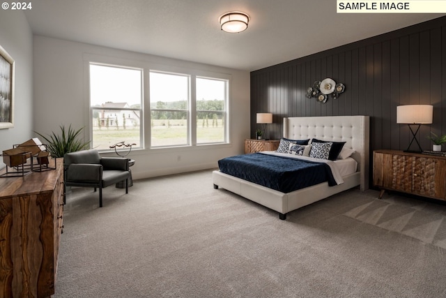 bedroom with carpet