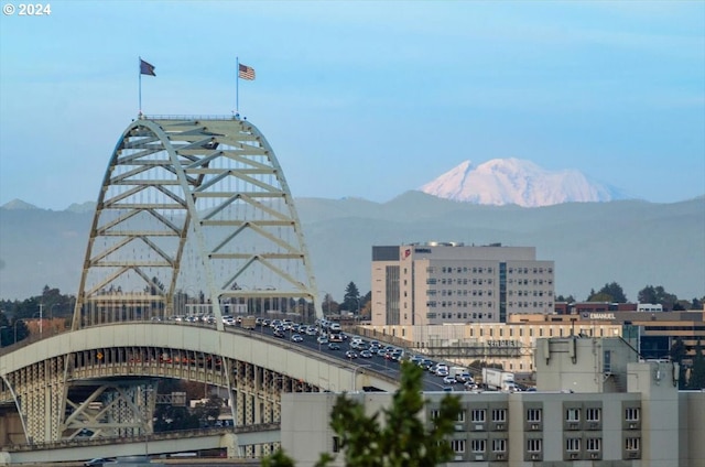 view of city with a mountain view