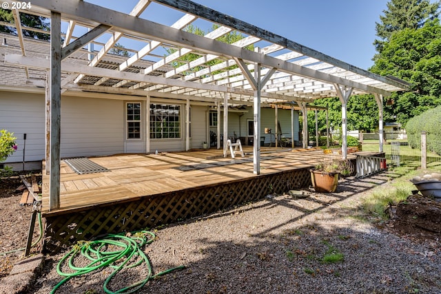 exterior space featuring a pergola