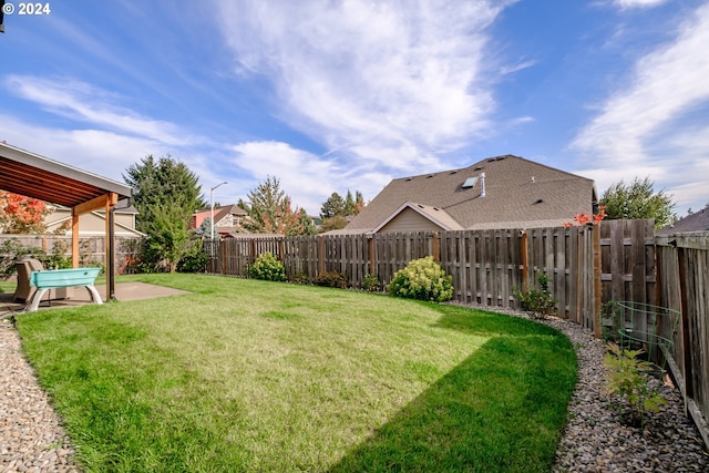 view of yard featuring a patio area