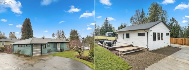 view of front of property with a front yard