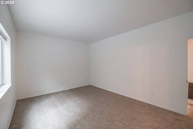 unfurnished room featuring carpet