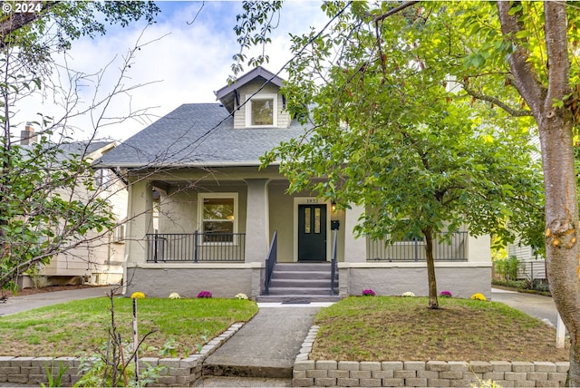 view of front of home with a porch