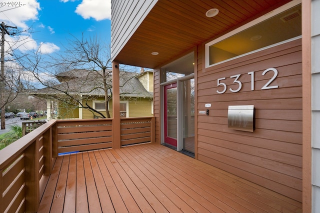 view of wooden deck