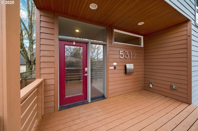 view of entrance to property