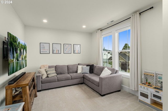 view of carpeted living room