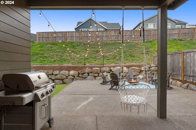 view of patio / terrace with a grill