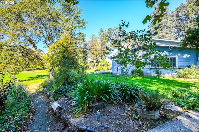 view of grassy yard