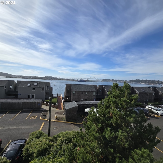 property view of water with a residential view